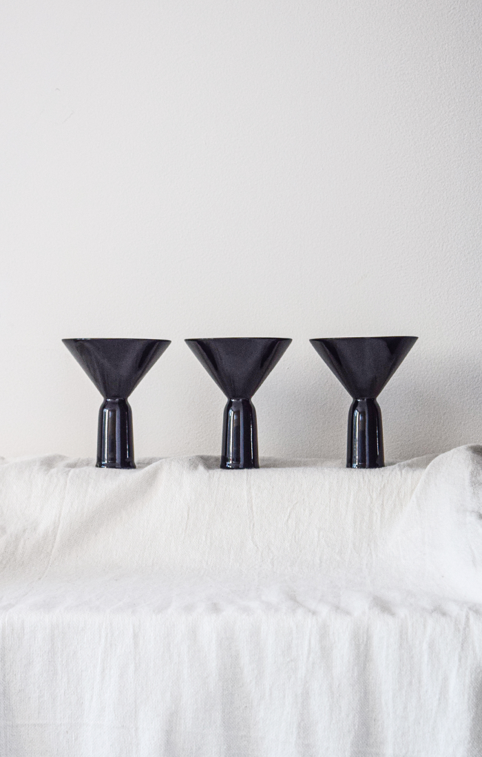 Martini Cup (set de 4) / Obsidiana