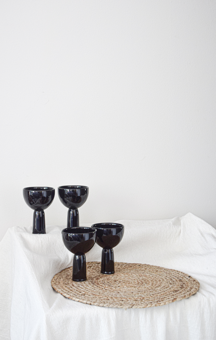 Wine Cup (set de 4) / Obsidiana