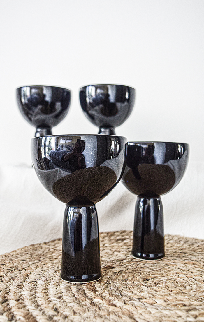 Wine Cup (set de 4) / Obsidiana